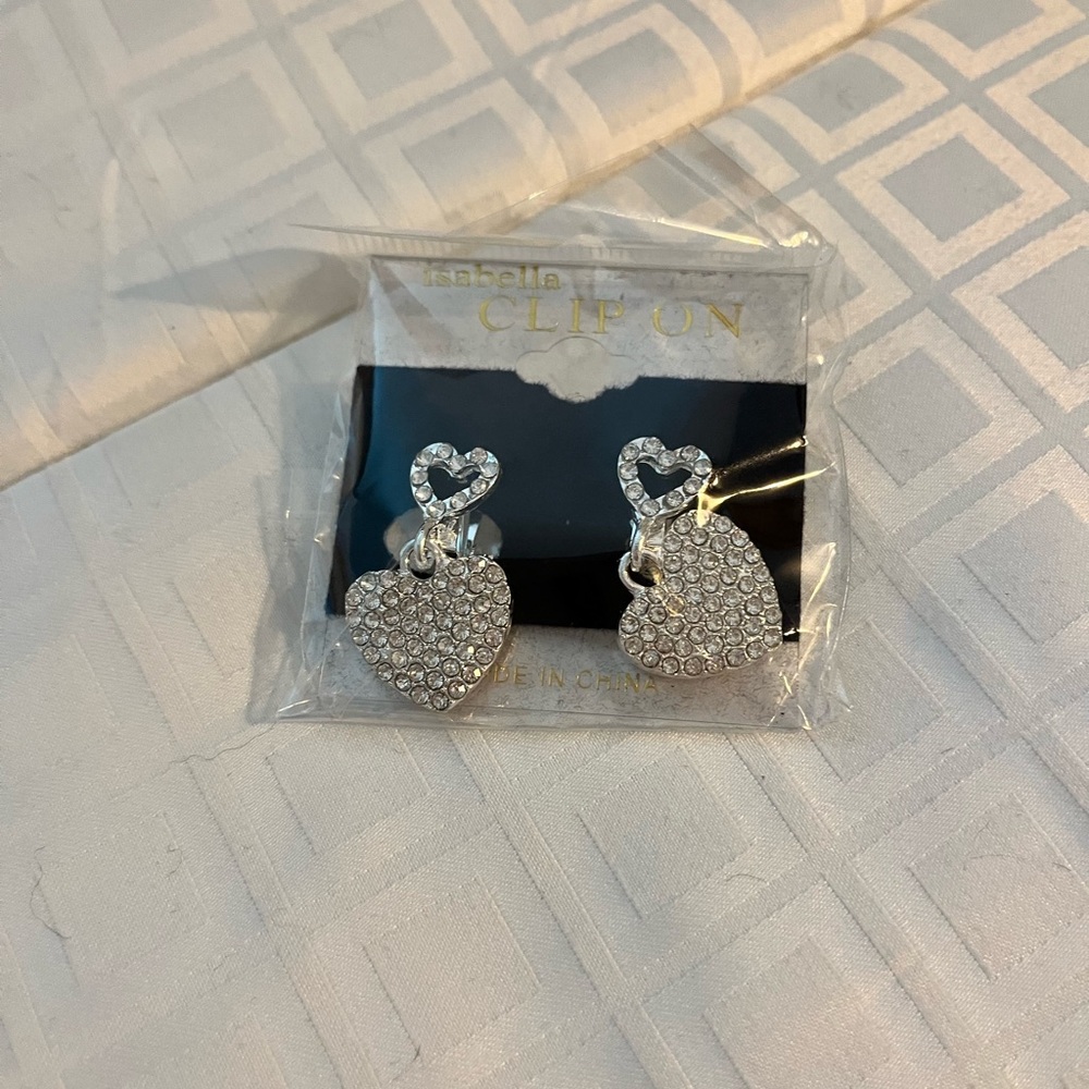Clip on heart ❤️ earrings